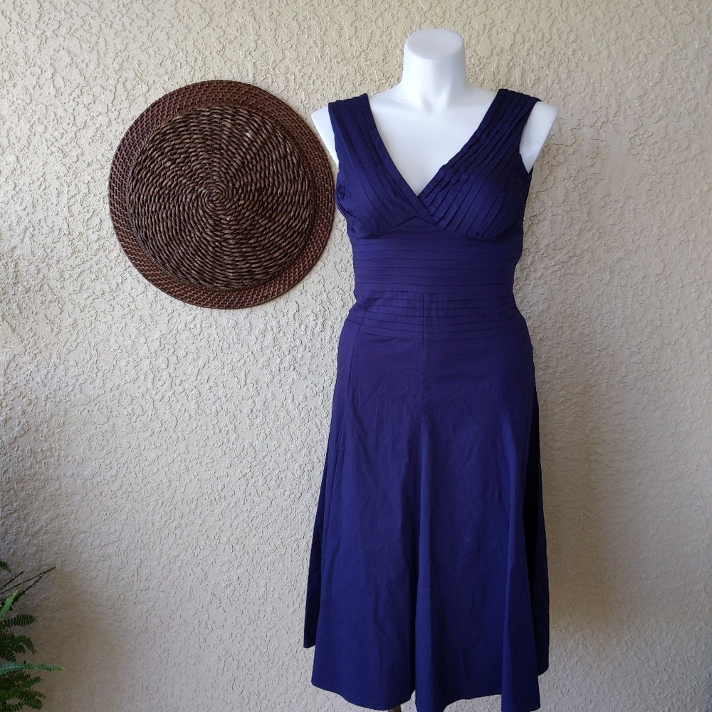 Odille pleated v neck‎ dress